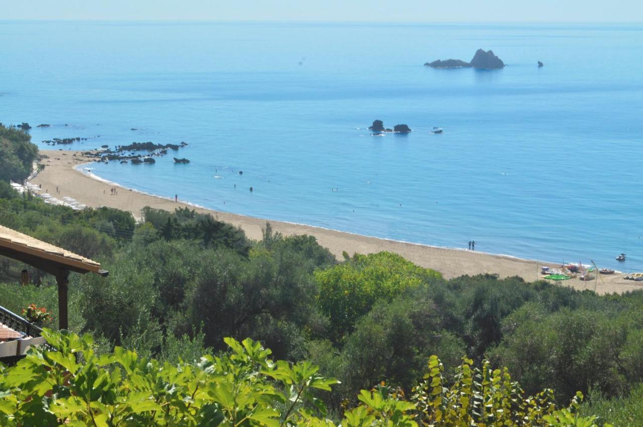 Large Apartment By The Pool - Pelekas Beach, Corfu Exteriér fotografie